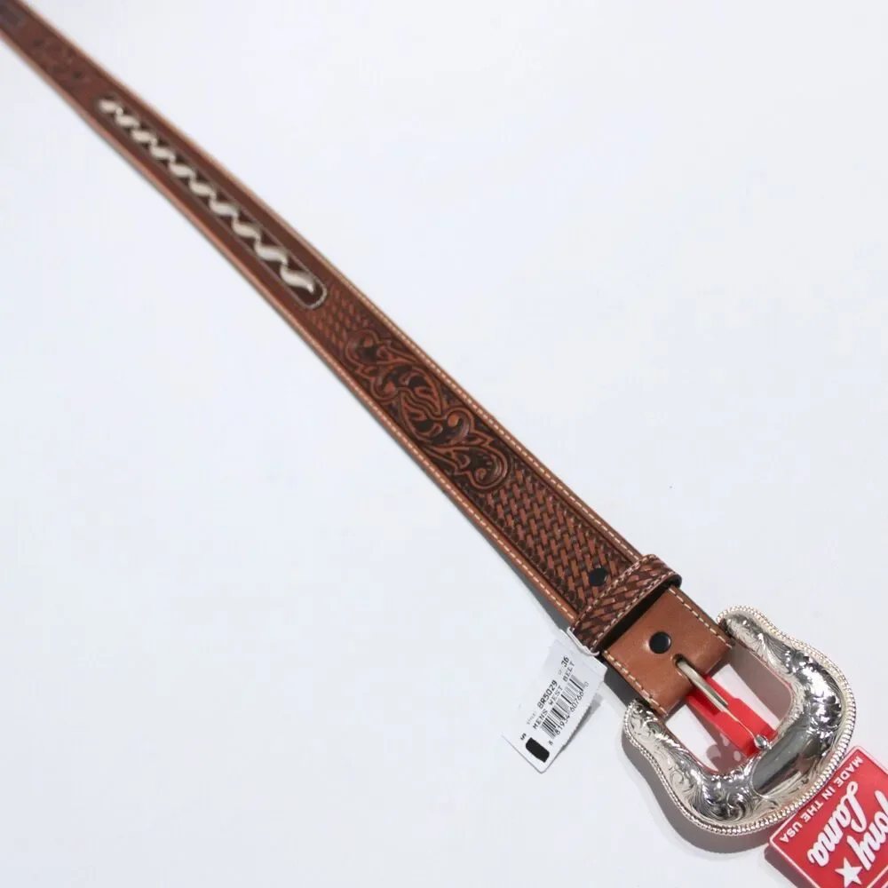 NWT Tony Lama Made in USA Brown Leather Western Belt Men Size 36 (44